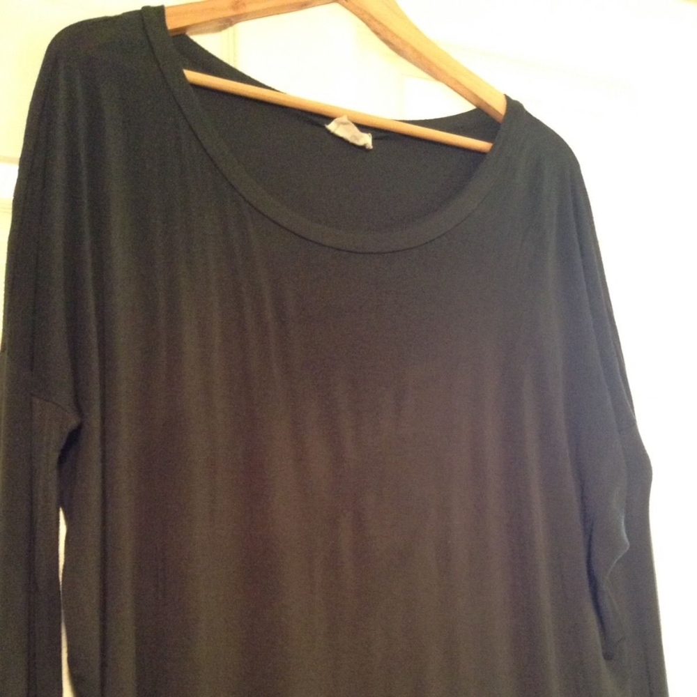 FANTASTIC FAWN LONG TUNIC SHIRT HUNTER GREEN MED